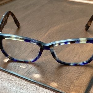 Blue tortoise eyeglass frames by Colours